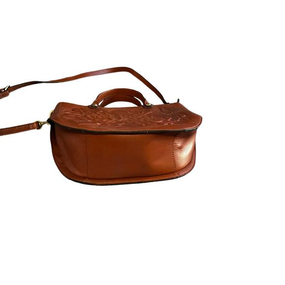 PATRICIA NASH FAIRFORD TULLED LEATHER SATCHEL CLASSIC HANDBAG CASUAL NEUTRAL - Picture 3 of 11